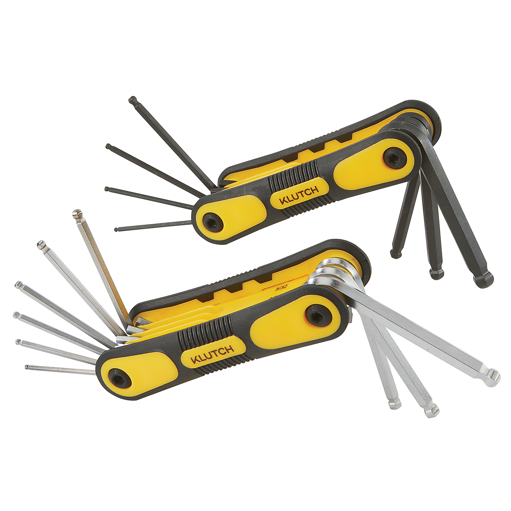 Klutch 16-Pc. Folding Ball Hex Key Set, SAE/Metric